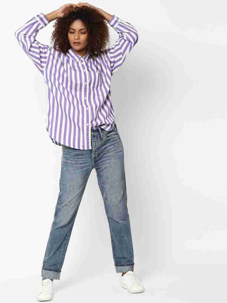 Striped american eagle on sale jeans