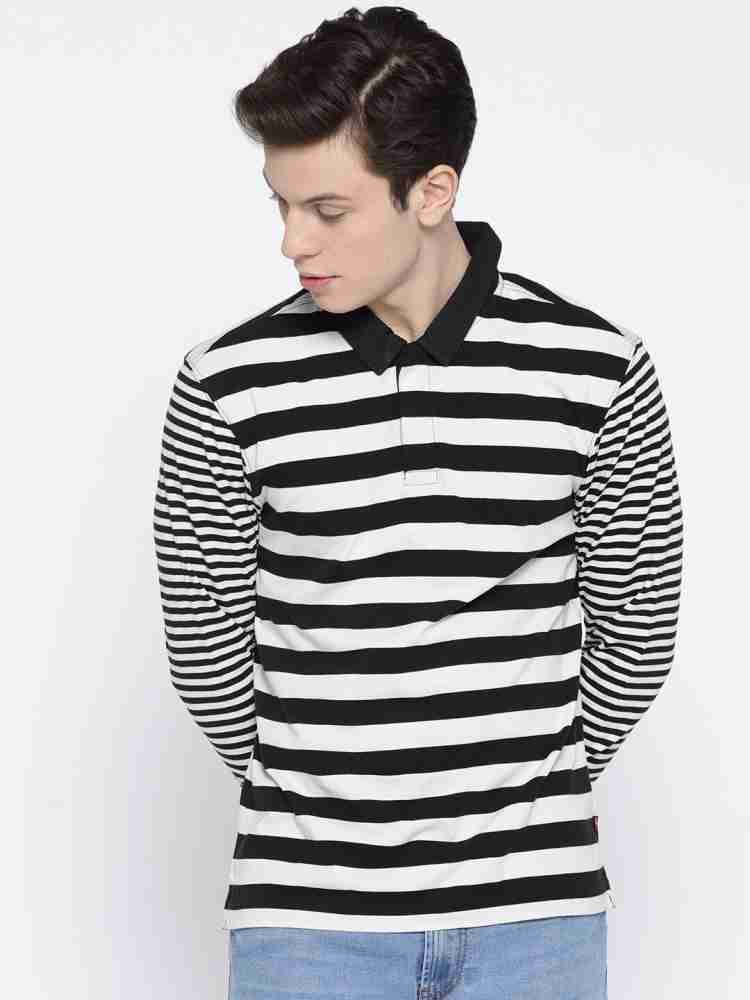 Levi's black and white deals striped t shirt