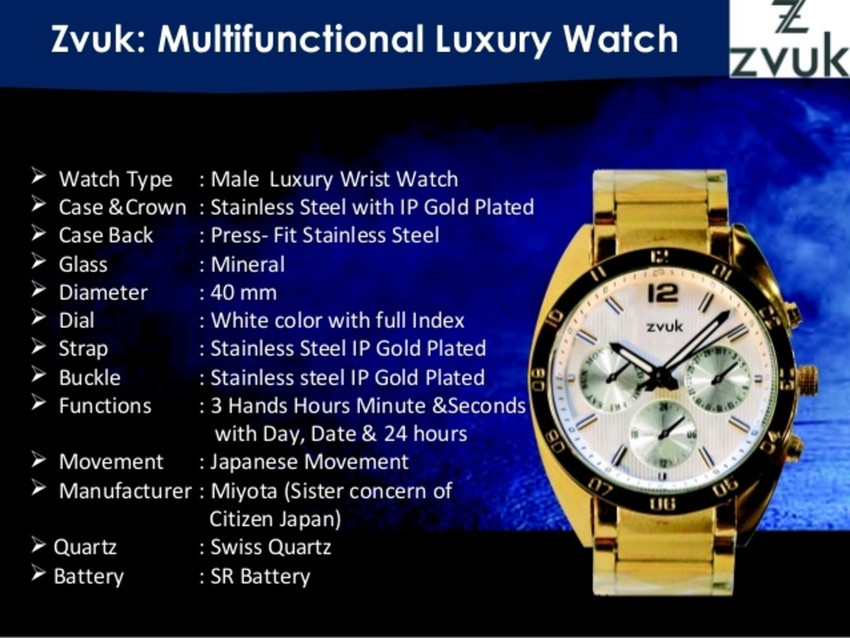 Zvuk gold sales watch price