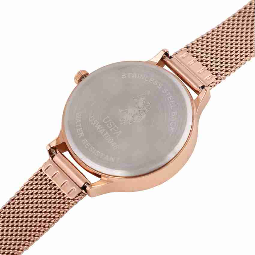 Us polo assn sale watch rose gold