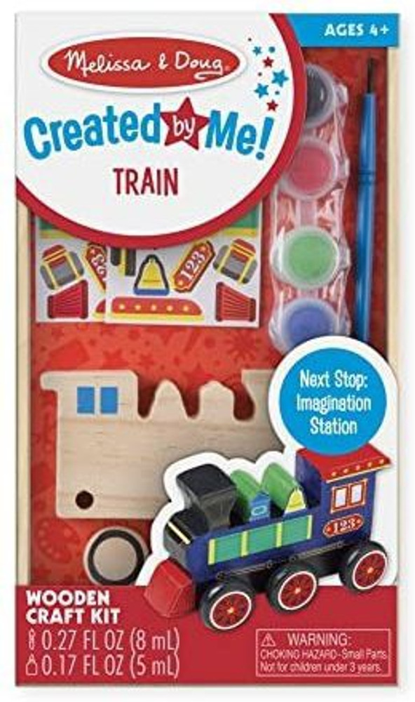 MELISSA DOUG Decorate Your Own Wooden Train Craft Kit Standard