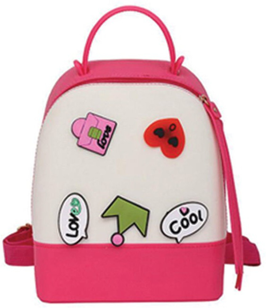 Tots Choice Jelly Silicon Backpack For Girls 3 L Backpack pink white Price in India Flipkart