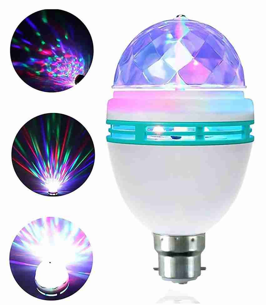 JIZ LED Rotating Light Lighting Full Color Disco Party Crystal