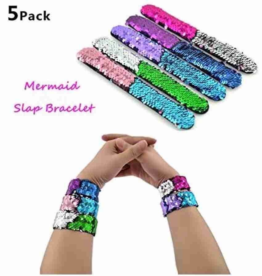 JACHAM Mermaid Bracelet 2 Color Reversible Sequin Bracelets