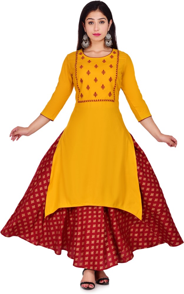 KURTI JUNCTION Women Kurta and Skirt Set  Buy KURTI JUNCTION Women Kurta  and Skirt Set Online at Best Prices in India  Flipkartcom