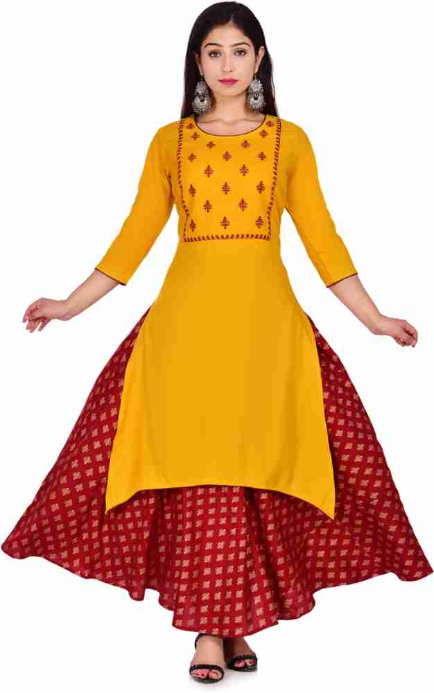 Kurti with deals skirt flipkart