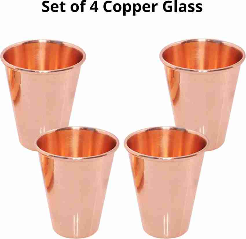 Copper Cup Glass Pure Seamless Drinking Copper Glass Set With 