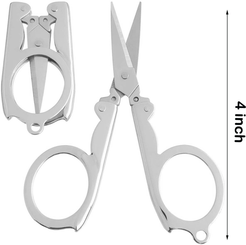 1pc Stainless Steel Folding Small Scissors Travel Scissors Sewing