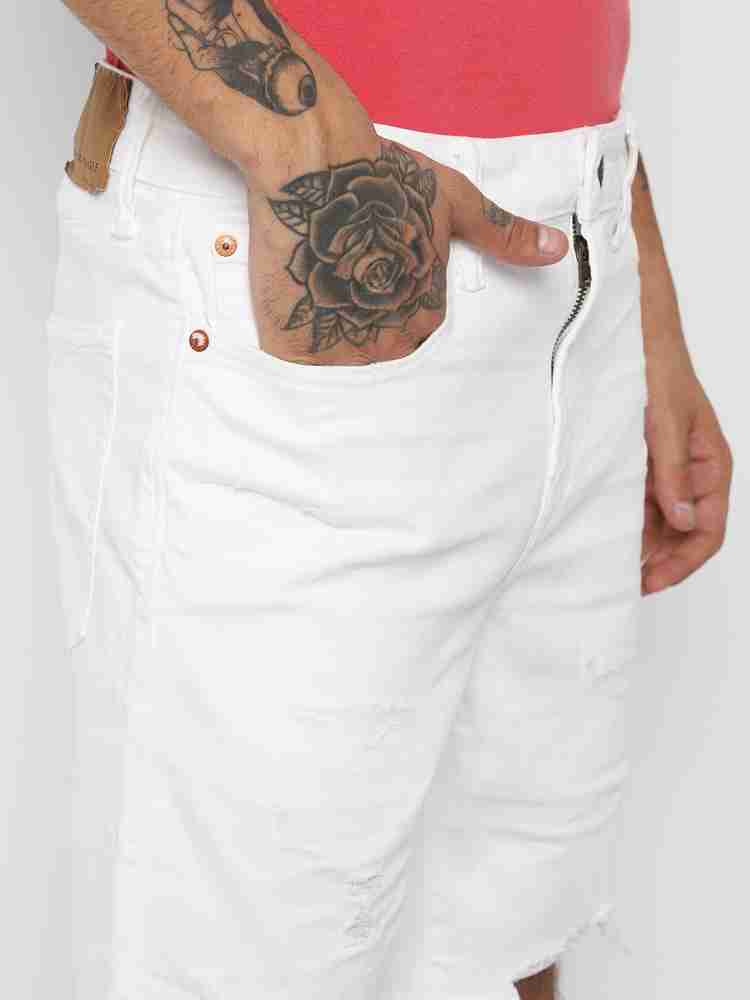 American eagle shop mens white shorts
