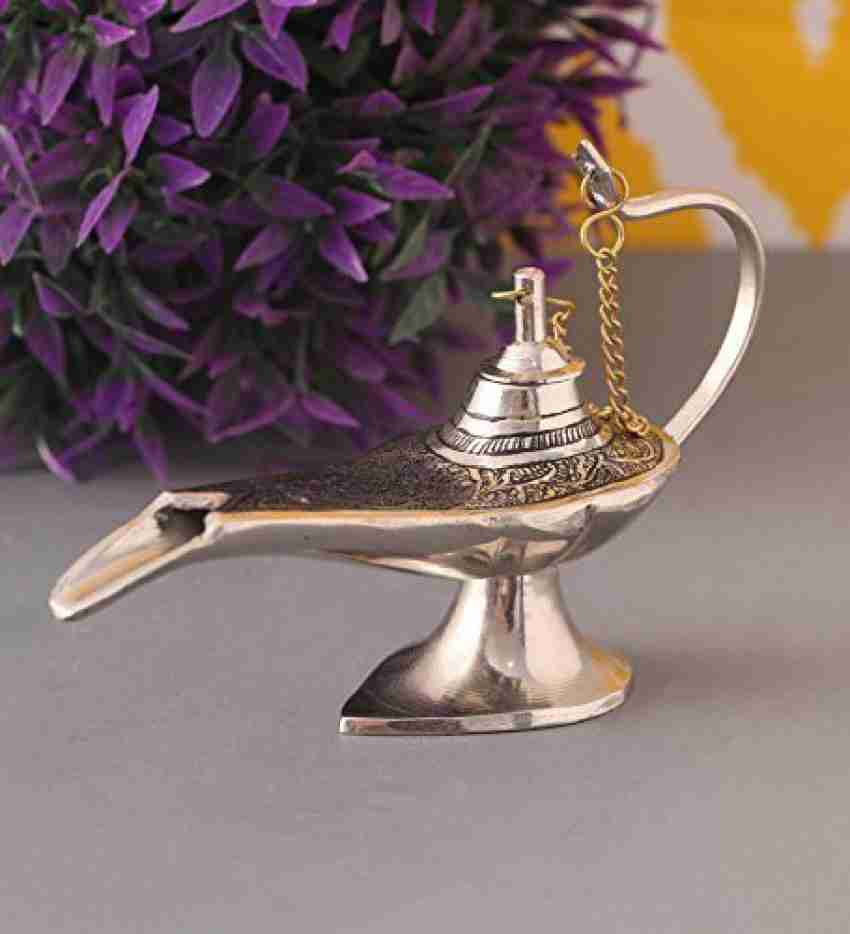 ANTIQUE VINTAGE ALADDIN Brass Genie Oil Lamp Nautical Chirag