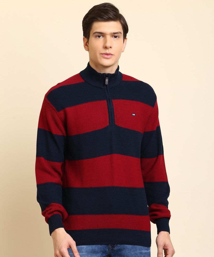 Arrow Sport Colorblock High Neck Casual Men Blue Red Sweater Buy Arrow Sport Colorblock High Neck Casual Men Blue Red Sweater Online at Best Prices in India Flipkart