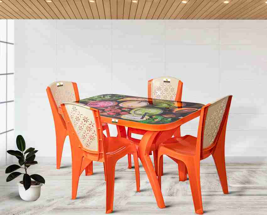 Dining table set 4 seater plastic online