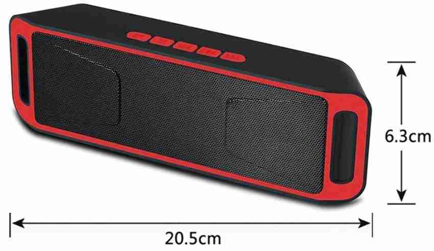 Sc208 hifi portable wireless bluetooth 4.0 stereo super bass speaker sound box subwoofer tf usb fm radio call online