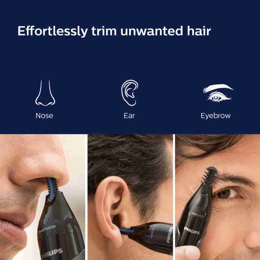 Nose ear and top eyebrow hair trimmer