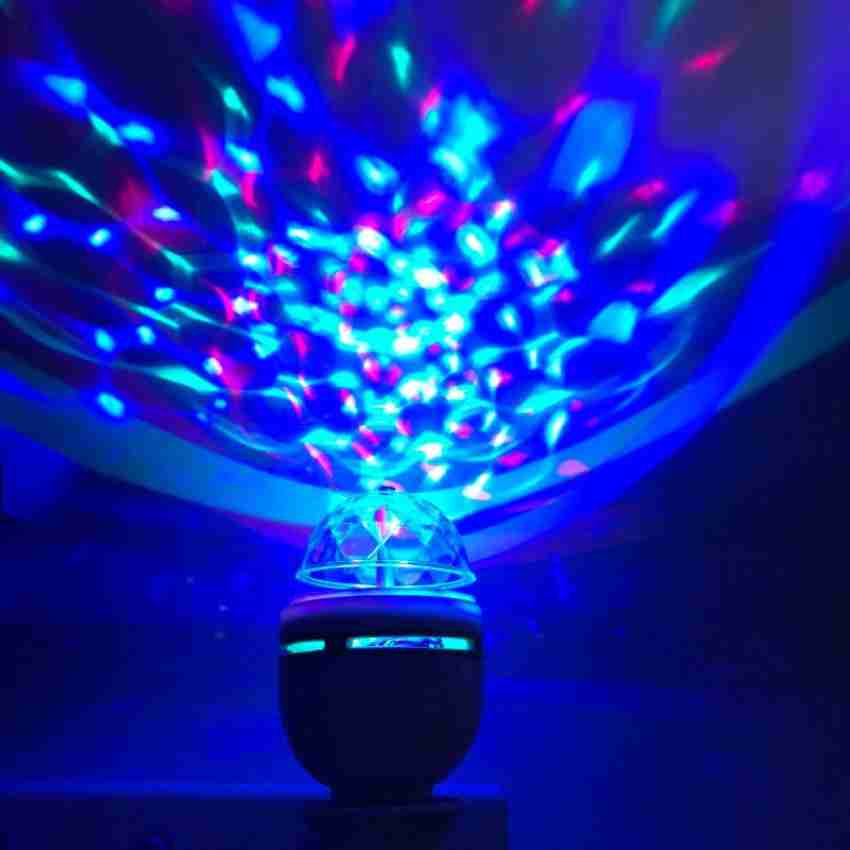 JIZ NEW ARRIVAL 360 Degree LED Crystal Rotating Bulb Magic Disco LED  Light,LED Rotating Bulb Light Lamp for Party|Home |Diwali Decoration etc.  Single 