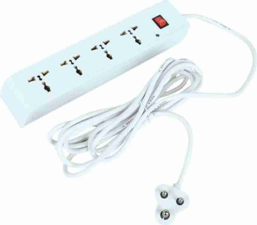 SMJ Extension Lead, Surge Protected, 4-Gang, Individually Switched, 13A,  0.75m Lead S4WISP