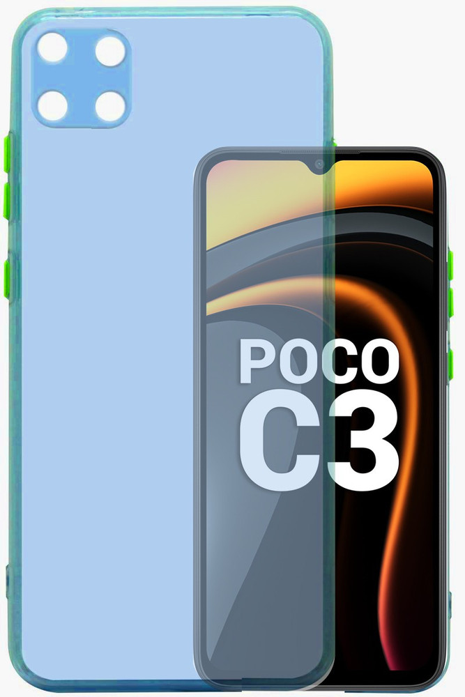 C3 Back Cover Poco C3 Pouches Case Poco C3 Mobile Pouch 6D Golden