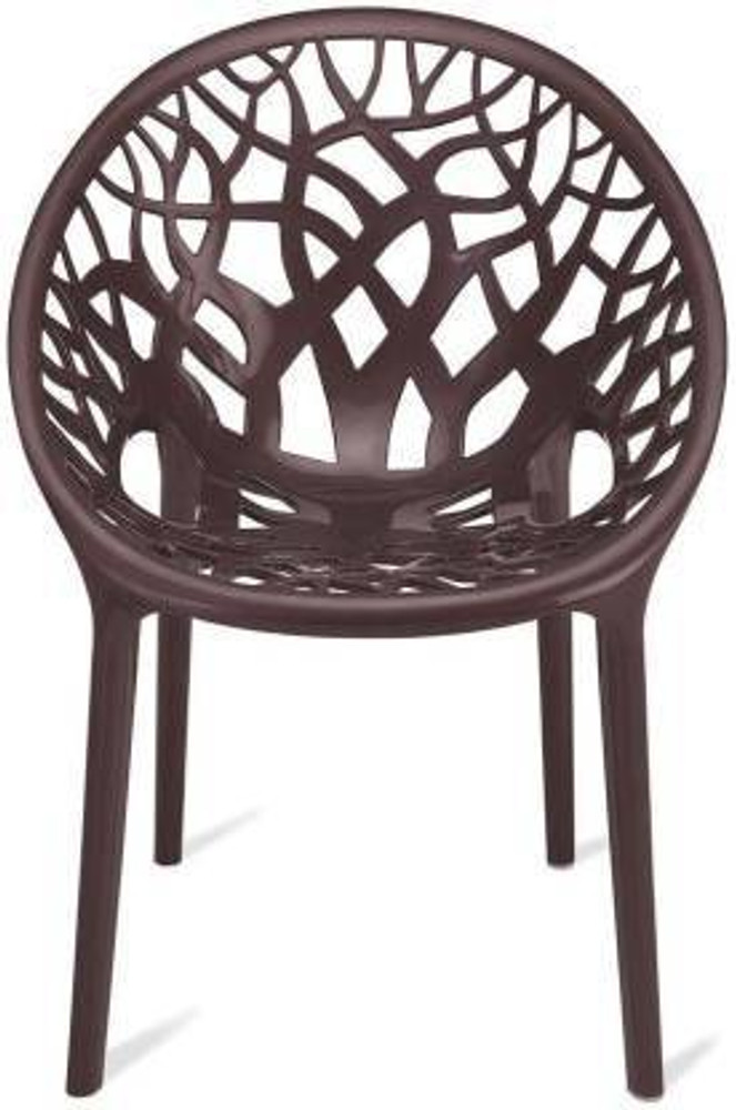 Nilkamal Crystal PP Plastic Weather Brown Set of 4 Plastic