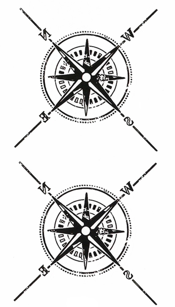 Compass Arrow Temporary Tattoo  EasyTatt