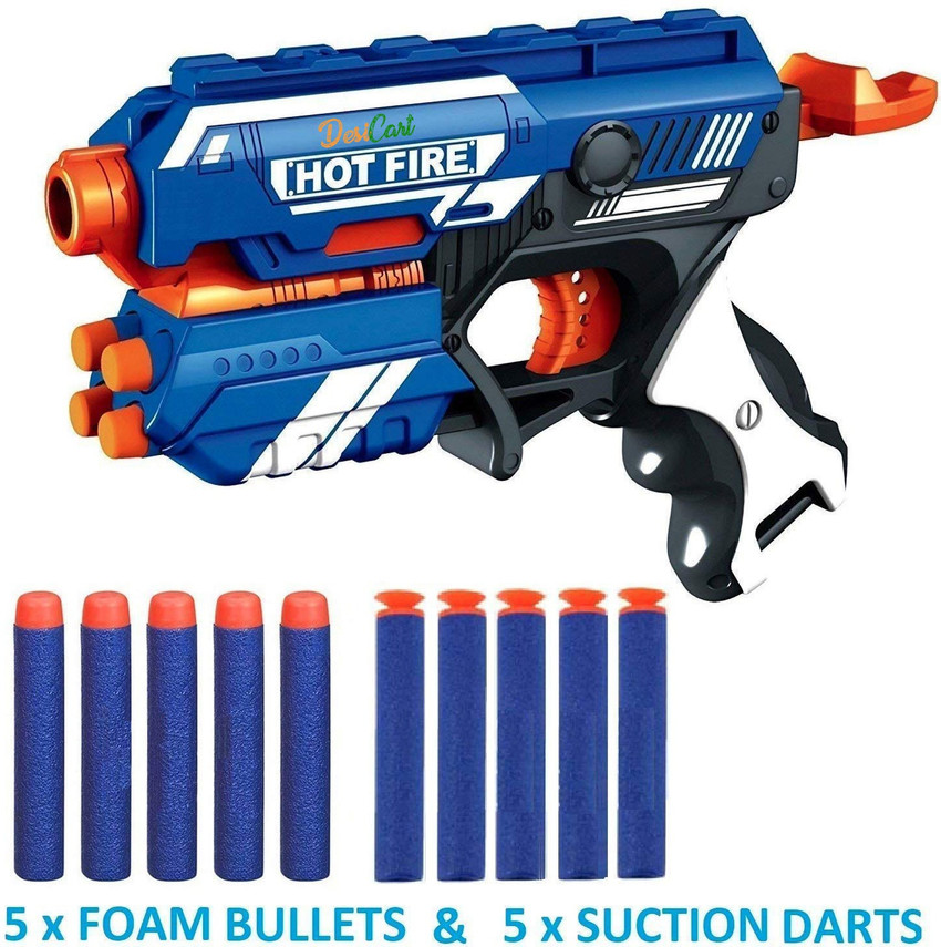 Desicart Blazze Storm Soft Bullets Gun Toy for Kids Gun with 5 Foam Bullets 5 Suction Dart Bullets for Kids Guns Darts Blazze Storm Soft Bullets Gun Toy for