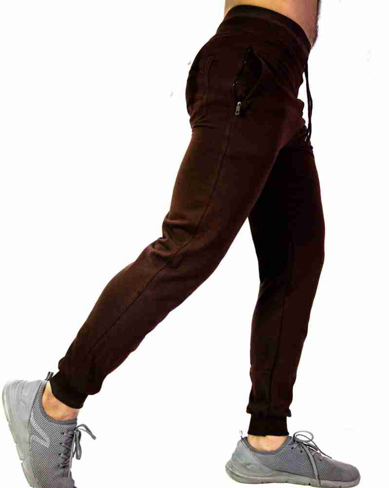 AR OutFit Solid Men Brown Track Pants - Buy AR OutFit Solid Men Brown Track  Pants Online at Best Prices in India