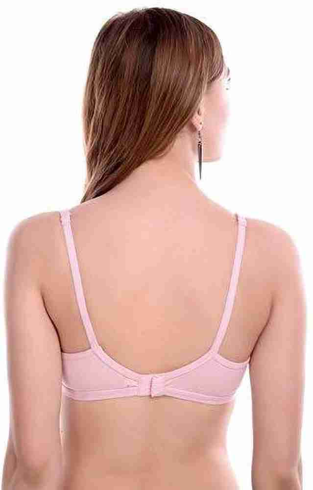 Ginger - 2 Pack - Triangle Padded Non Wired Bra in Pink Hearts & Pink –  Aadaraya
