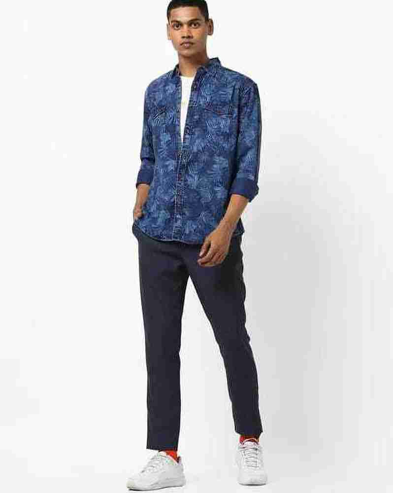 dnmx Men Printed Casual Blue Shirt Buy dnmx Men Printed Casual