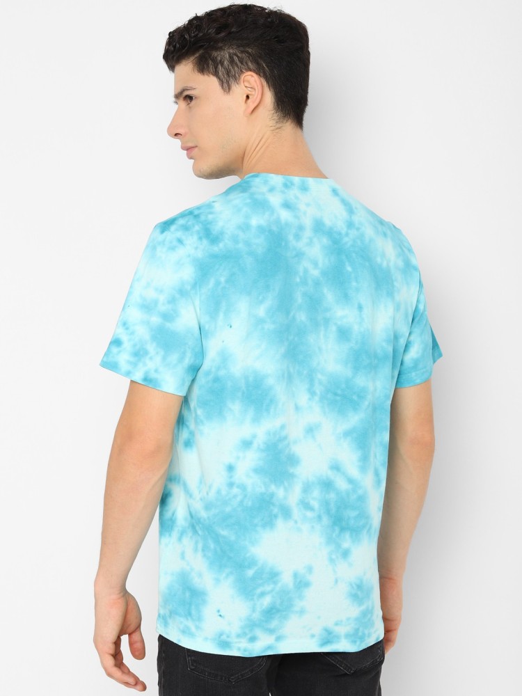 American eagle Tie-Dye Graphic Short Sleeve T-Shirt Blue