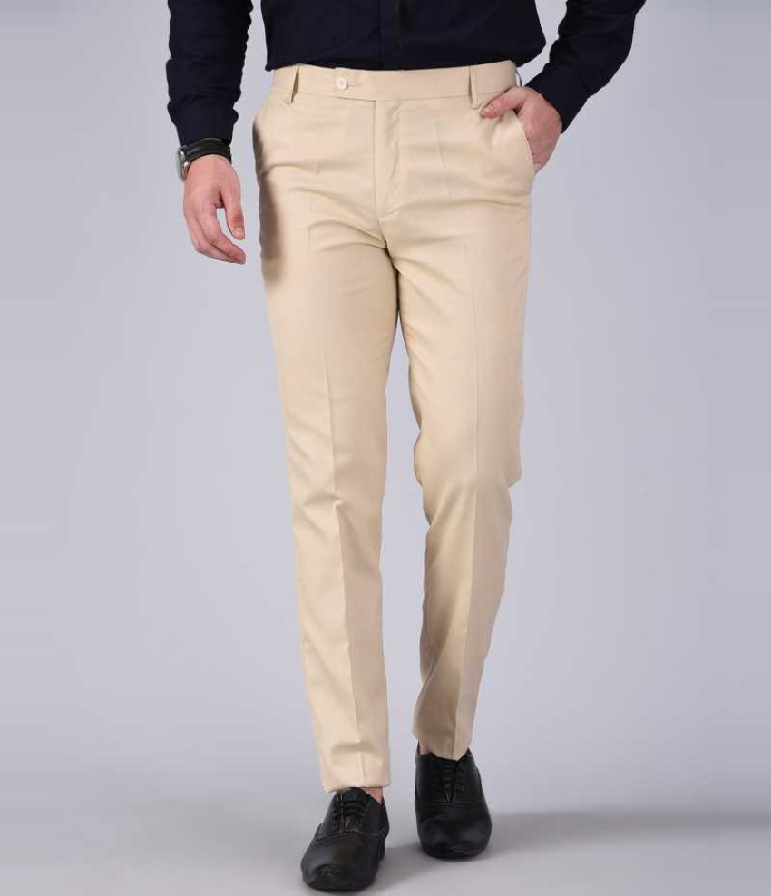 Buy Arrow Men Brown Hudson Regular Fit Solid Formal Trousers  NNNOWcom