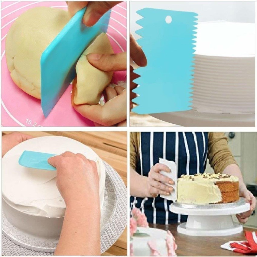 1pc Plastic Scraper For Cake, Dough And Pastry, Baking Tool