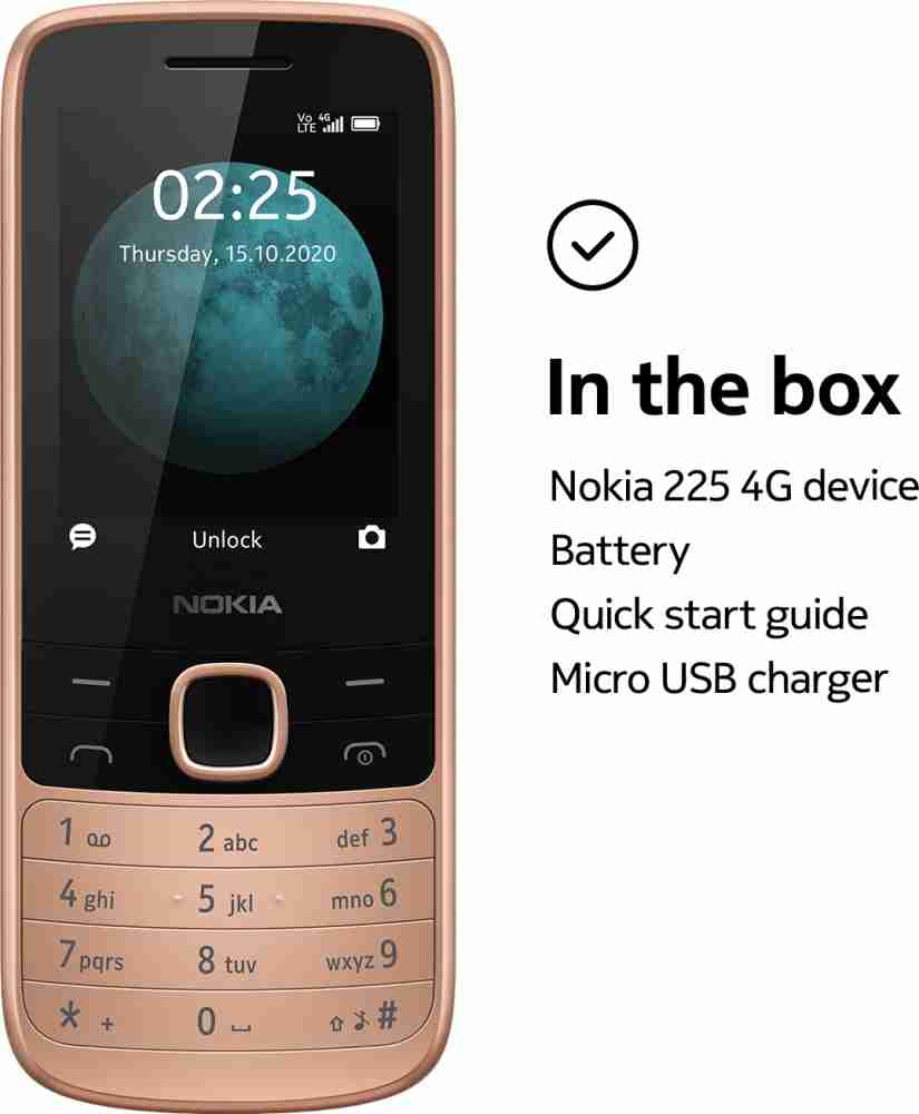 Nokia 225 4G DS Keypad Mobile with Long Battery Life,Built-in Camera ( 128  GB Storage, 64 GB RAM ) Online at Best Price On Flipkart.com