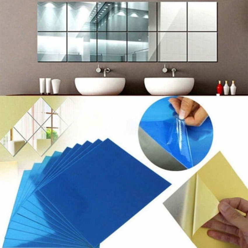2M Flexible Mirror Sheets,Mirror Paper Self Adhesive Roll Stickers,Bathroom  Deco