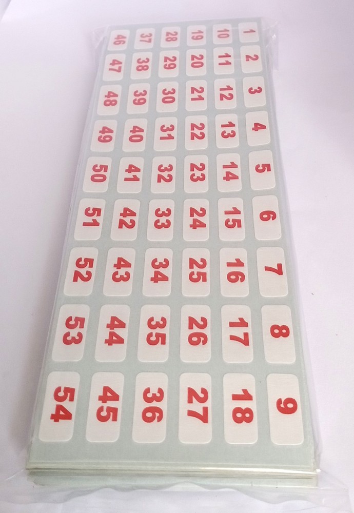100 Sheets, 1 to 100, Number Stickers Labels - 0.4 Round, Pack of 2500