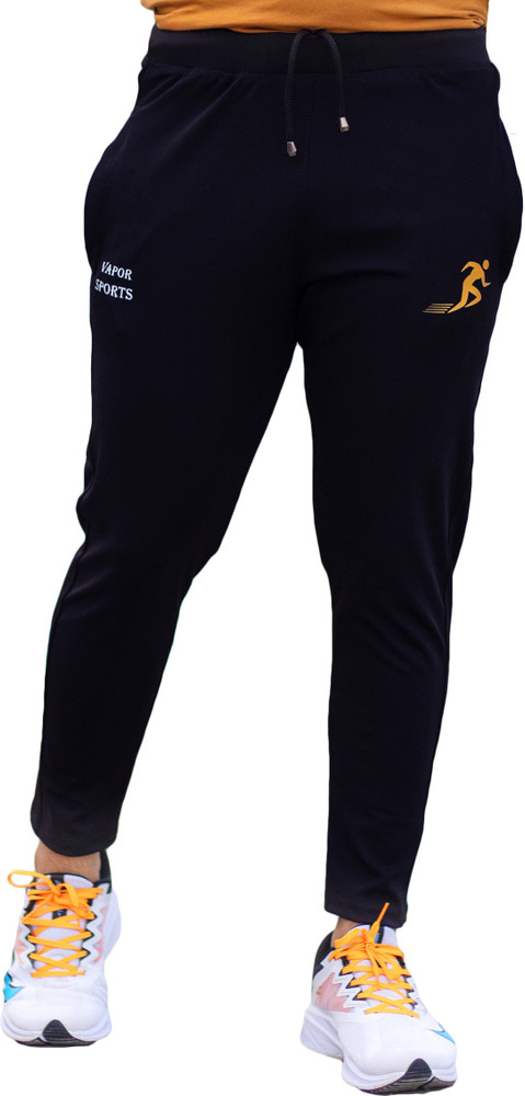 vapor sports Solid Men Black Track Pants Buy vapor sports Solid