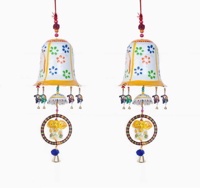 Rajasthani Colored Bells Design Wall Hanging Showpiece Decorative Hanging  Bells Chimes Showpieces -  Sweden