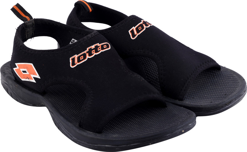 LOTTO Men Black Orange Sandals Buy LOTTO Men Black Orange