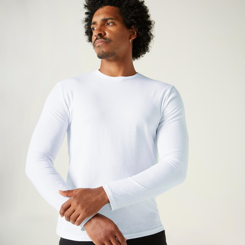 Decathlon DOMYOS Solid Men Round Neck White T Shirt Buy