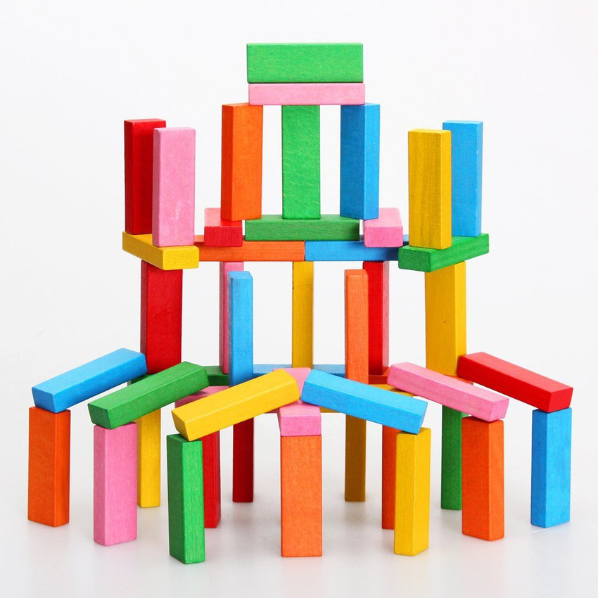 Colored wooden blocks cheap