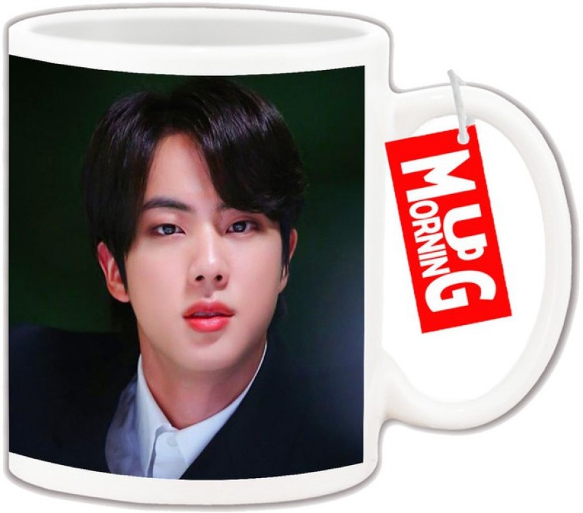 Mug Morning BTS Jin in Black Coat White Shirt - BTS Jin Ceramic Coffee Mug  Price in India - Buy Mug Morning BTS Jin in Black Coat White Shirt - BTS Jin