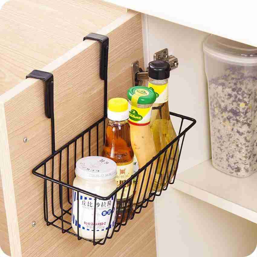 1pc Household Metal Under Shelf Hanging Storage Basket