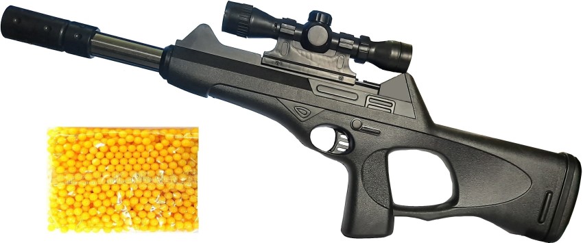 IndusBay BB Bullet Toy Gun with 500 BB bullets , 17 Inches Long Plasma VSS Style  Toy gun for Kids Boys with 500 BB Plastic Bullets Guns & Darts - BB Bullet