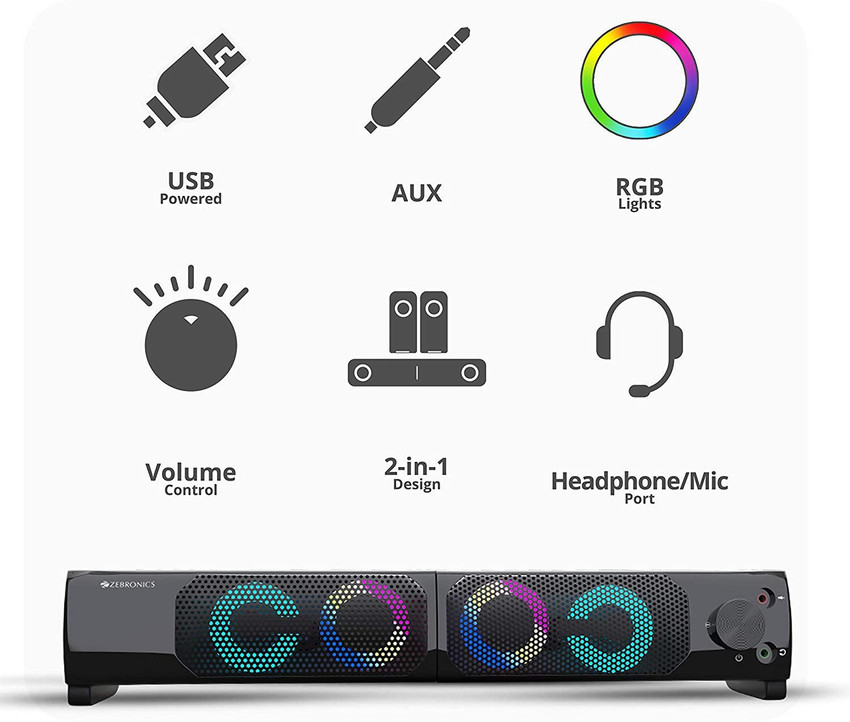 Zebronics wonderbar cheap bluetooth soundbar speaker