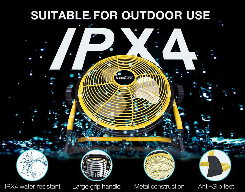 Geek aire rechargeable outdoor fan outlet
