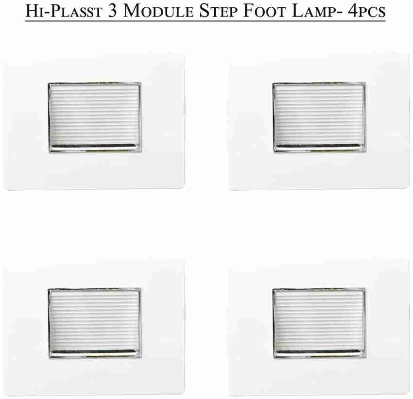 HI PLASST LED 3 Module Step Light Foot Lamp Pack of 4pcs