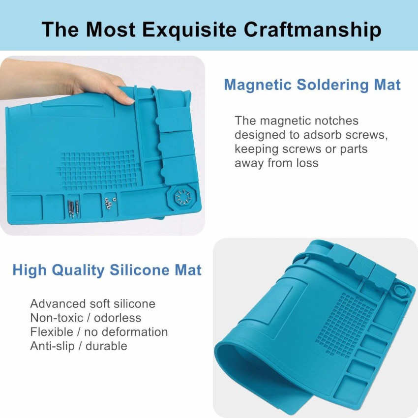 Large Anti-Static Magnetic Silicone Soldering Mat for Repair Work