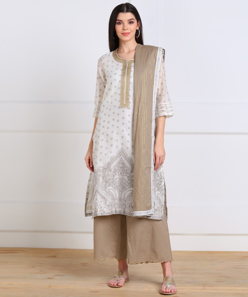 BIBA Printed Kurta Palazzo Dupatta Set Buy BIBA Printed Kurta Palazzo Dupatta Set Online at Best Prices in India Flipkart