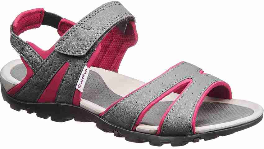 QUECHUA by Decathlon Women Grey Pink Sports Sandals Buy Grey