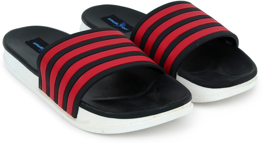 Apparel4Foot Men Men Sliders White Red New Lining Slides Boys