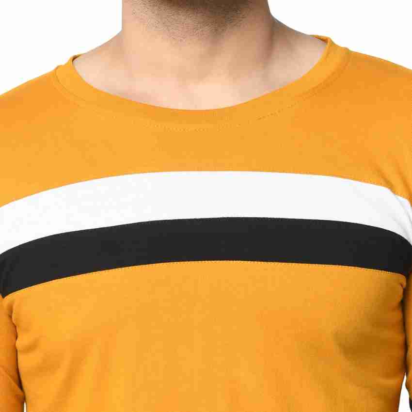 Buy online Yellow Color Block Cut & Sew T-shirt from top wear for Men by  Sidkrt for ₹449 at 55% off