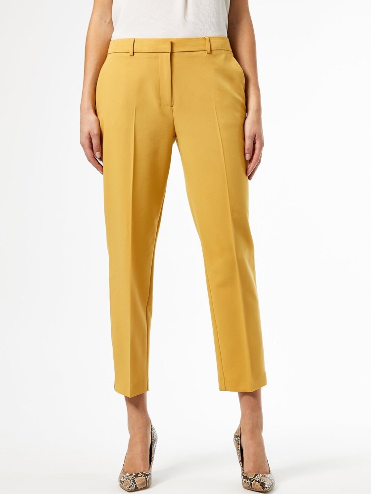 Buy DOROTHY PERKINS Women Black Regular Fit Solid Peg Trousers on Myntra   PaisaWapascom